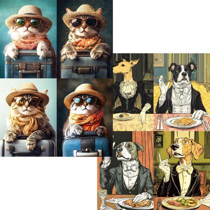 Imagem de Quebra-cabeça Pixlora, pacote com 2 peças para cães e gatos