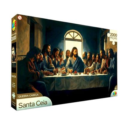 Imagem de Quebra Cabeça Santa Ceia - 2000 Peças - GGB Brinquedos