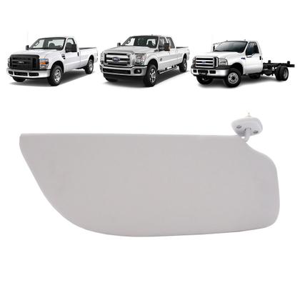 Imagem de Quebra Sol F250 F350 F4000 1998 1999 00 01 02 03 04 05 06 07 08 09 10 11 Cinza Espelho Bolsa Lado Direito