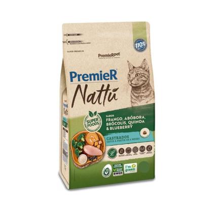 Imagem de Ração Premier Nattú Gatos Castrados Frango e Abóbora 7,5kg - PremieRpet