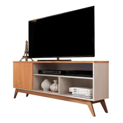 Imagem de Rack para TV 55" Retro Sala Apartamento Pequeno Malbec Wood Giga Moveis