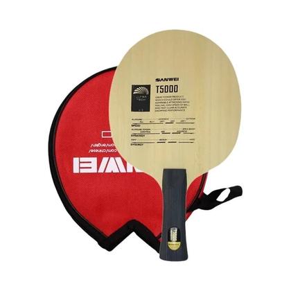 Imagem de Raquete de Tênis de Mesa Sanwei T5000 5 Plus - Raquete de Carbono para Ping Pong