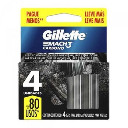 Imagem de Refil Para Barbeador Gillette Mach3 Carbono 4 Cargas