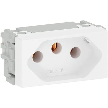 Imagem de  refinatto módulo tomada 2 polos + terra branco 20a  - weg