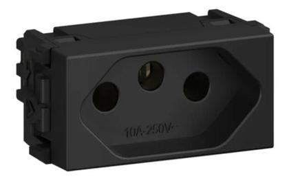 Imagem de  refinatto módulo tomada 2 polos + terra preto 10a  - weg