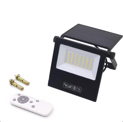 Imagem de Refletor Solar Led Holofote 200w Placa Conjugada Articulavel, refletor solar LED, iluminação externa, luz solar LED, refletor LED com controle remoto
