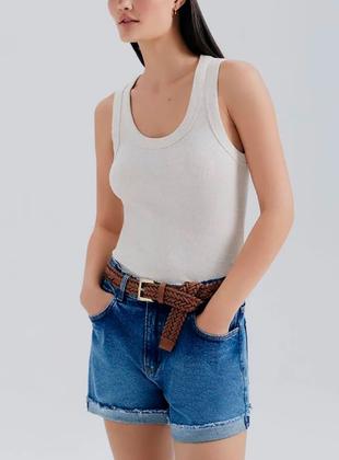 Imagem de Regata Hering 4APP Feminina Canelada Linho e Algodão T. P/XG