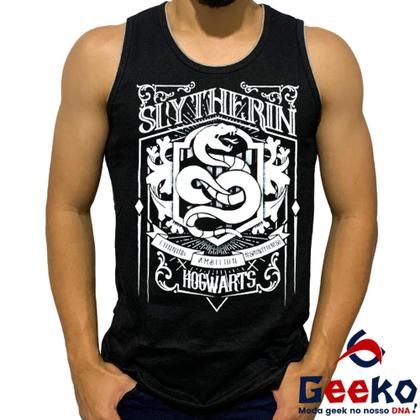 Imagem de Regata Sonserina 100% Algodão Harry Potter Hogwarts Slytherin Camiseta Regata Geeko 07