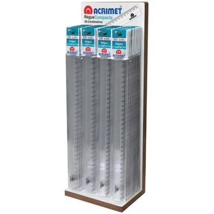 Imagem de Regua de Poliestireno Compacta CR.30CM Display C/100
