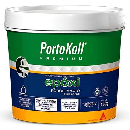 Imagem de Rejunte Epoxi Porcelanato Portokoll 1KG Preto Intenso