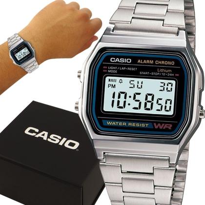 Imagem de Relógio Casio Digital Vintage Prata Prova D'água com 1 ano de garantia