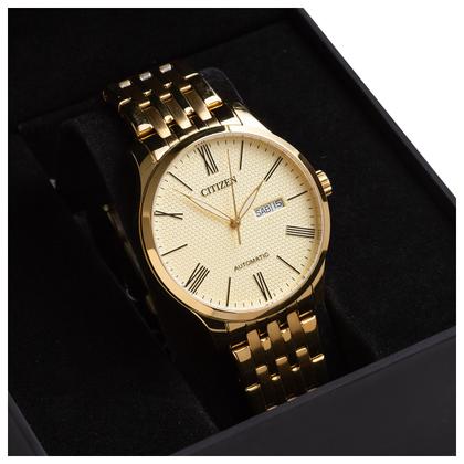 Relógio Citizen Masculino Automático Dourado TZ20804G - Relógio