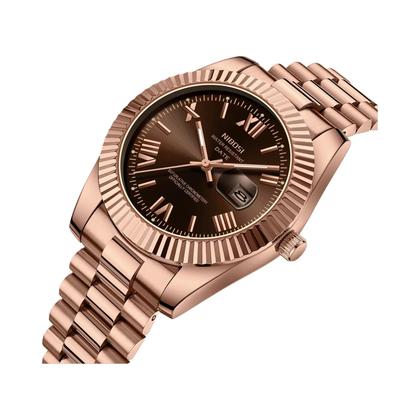 Imagem de Relógio De Pulso Masculino De Luxo À Prova d'Água Em Aço Quartz NIBOSI Marca De Moda Top Auto Data