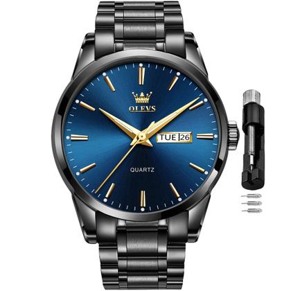 Imagem de Relógio de pulso OLEVS Business Dress analógico de quartzo para homens