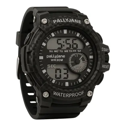 Imagem de Relógio De Pulso Preto Masculino Digital  MultiFuncional