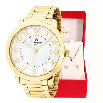 Imagem de Relógio Feminino Champion Dourado Analógico CN25118W Prova D Agua