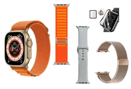 Imagem de Relogio Inteligente Hw8 Ultra Serie 8 Android iOS 45mm Smart Watch Combo Pulseira Pelicula Case