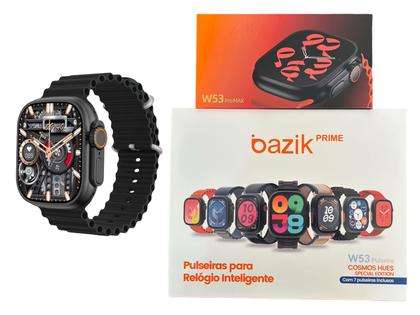 Imagem de Relógio Inteligente Smartwatch W53 7 Pulseiras Series 9 Multi-funções Masculino Feminino