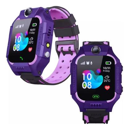 Imagem de Relógio Smartwatch Infantil Kids C5 Roxo Gps Ratreio Ligação Filhos Envio Imediato Original Nota Fiscal