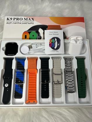 Imagem de Relógio smartwatch K9 Max com 7 pulseiras capa de proteção A prova D'gua envio Imediato Original com Nota Fiscal
