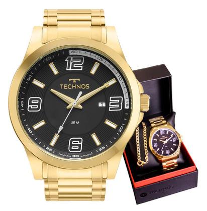 Imagem de Relógio Technos Masculino Dourado Performance Racer 2115NBA/1D Prova DAgua