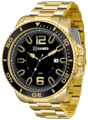 Relogio Xgames Masculino Dourado Caixa Grande Xmgs 1019 P2kx