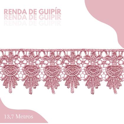 Imagem de Renda De Guipír Chl-436 - Peça Com 13,7 Metros- Rose - Nº: 135 - Nybc