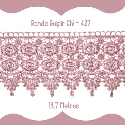 Imagem de Renda Guipír Rose - Rolo Com 13,7 Metros - Chl427 - Nybc