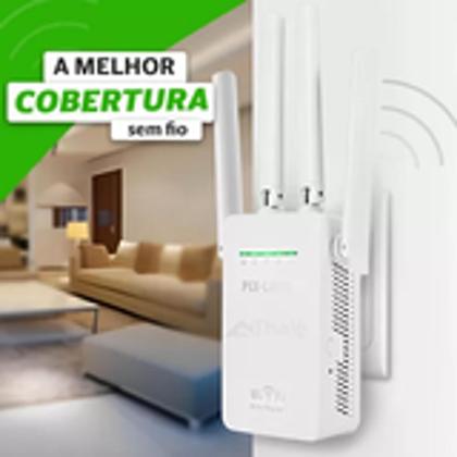 Imagem de Repetidor Wifi 2800m 4 Antenas Amplificador De Sinal Modem 300Mbps