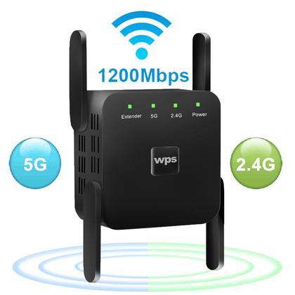 Imagem de Repetidor WiFi, extensor Wi-Fi sem fio 1200 Mbps e 5 GHz