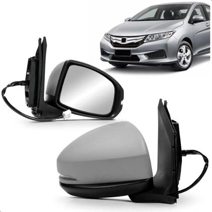 Imagem de Retrovisor City 2015 A 2021 Eletrico Com Pisca Capa Primer