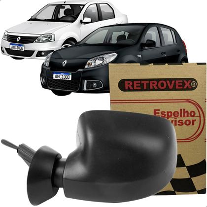 Imagem de Retrovisor Externo Logan Sandero 10/12 Stepway 09/12 C/ Controle Le