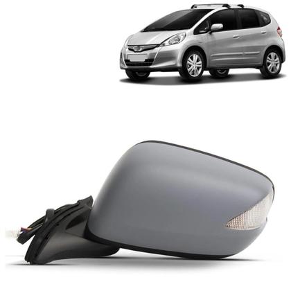 Imagem de Retrovisor Fit 2009 2010 2011 2012 2013 2014 Primer Eletrico Com Pisca Novo