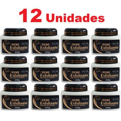 Imagem de Revenda Atacado 12 Creme Esfoliante Com Sebo de Carneiro 240g Para Pés Mãos Corpo