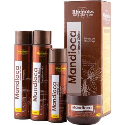 Imagem de Rhenuks Mandioca - Kit Intense Shine Hidratação e Reparação (4 Produtos)
