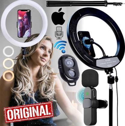 Imagem de Ring Light Completo Iluminador Luz Led Circular Selfie Tripé