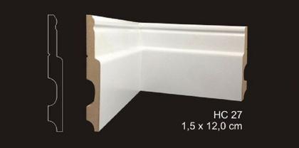 Imagem de RODAPÉ CAVIMAD C/ PASSA FIO 15 x 120 - HC27 6 BARRAS