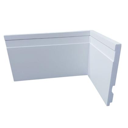 Imagem de Rodapé de Poliestireno Branco Frisado 12cm de altura Formix 3D - 1 Metro