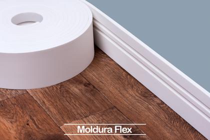 Imagem de Rodapé Eva Flexível Autoadesivo 10cm x 1cm Napoli 13 Metros