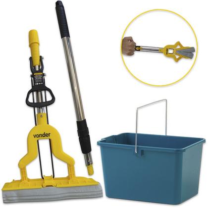 Imagem de Rodo Dobrável Mop Limpador Vonder Com Balde Multiuso