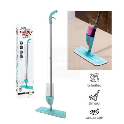 Imagem de Rodo Mop Spray Com Refil Microfibra P/ Limpeza Reservatório