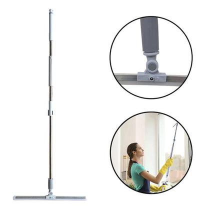 Imagem de Rodo Vassoura Silicone Multifuncional Cabo Extensor 1,04 Metros