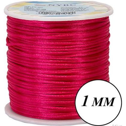 Imagem de Rolo de 100 Metros cordão fio de cetim r de rato linha pulseira macrame colar cordonê 1mm