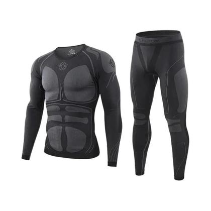 Imagem de Roupa Esportiva Masculina de Compressão Térmica - Respirável e de Secagem Rápida para Ciclismo