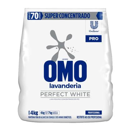 Imagem de Sabão Em Pó Omo Perfect White 04kg Lavagem Profissional Tira Manchas Amarelas