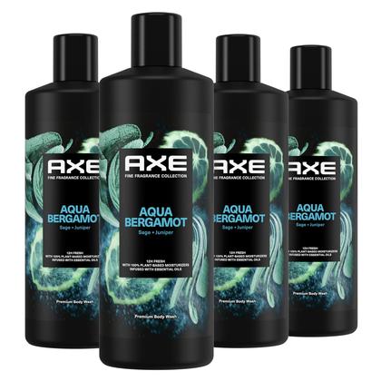 Imagem de Sabonete líquido AXE Fine Fragrance Aqua Bergamot Men 530 ml, pacote com 4