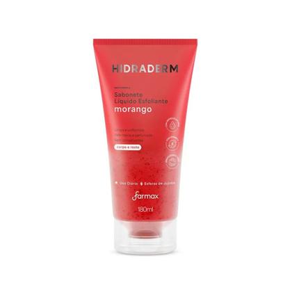 Imagem de Sabonete Líquido Esfoliante Hidraderm Morango 180ml - Farmax