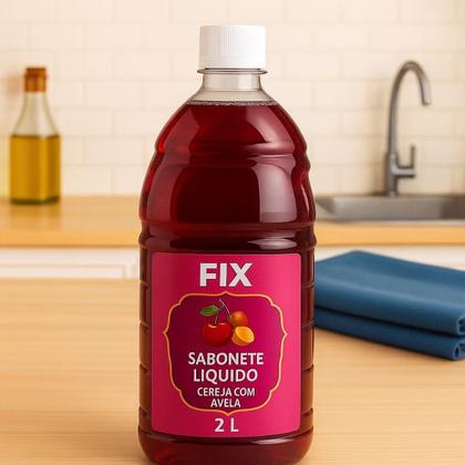 Imagem de Sabonete Liquido Marca Fix Fragrância Cereja com Avelã 2 Litros Perfume Duradoudo