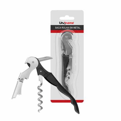 Imagem de Saca rolhas e abridor de garrafa vinho de metal reforçado