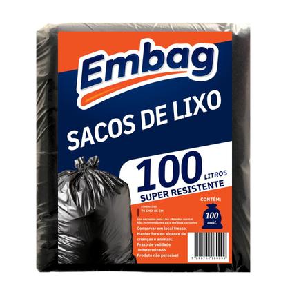 Imagem de Saco de lixo 100 Litros Super Resistente 100 Un Embag